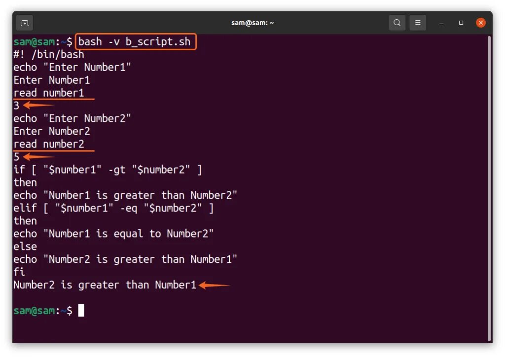 Файл скрипта linux