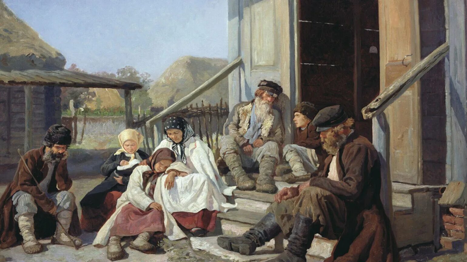 Конюшенные крестьяне. Н. Загорский «у земской больницы» . 1886 Г.. Загорский у земской больницы.