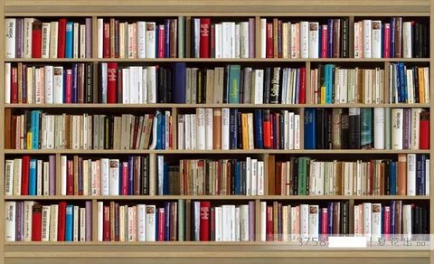 В шкафу стоят книги на полках