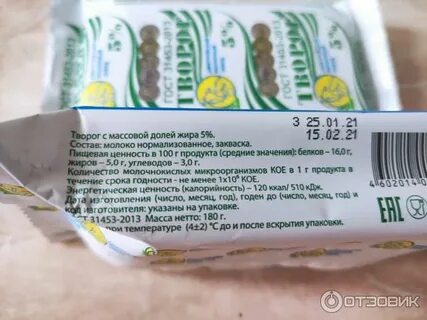 Калорийность девятипроцентного творога