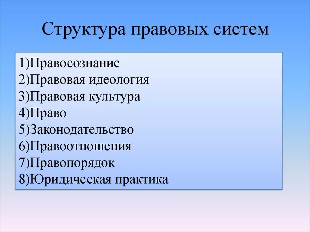 Современное российская правовая система. Структура правовой системы. Структура правовой системы общества. Структура правовой системы ТГП. Структурные элементы правовой системы.