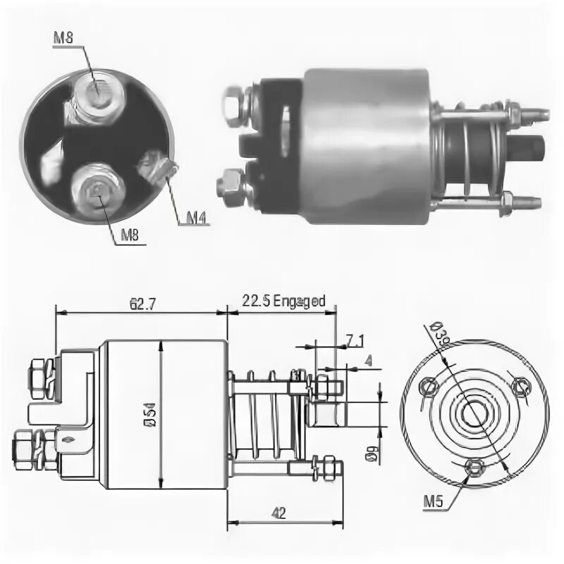 Втягивающее реле опель астра j Starter Solenoid Switch For OPEL VAUXHALL Astra F Vectra B Astra 91-98 9512152 e
