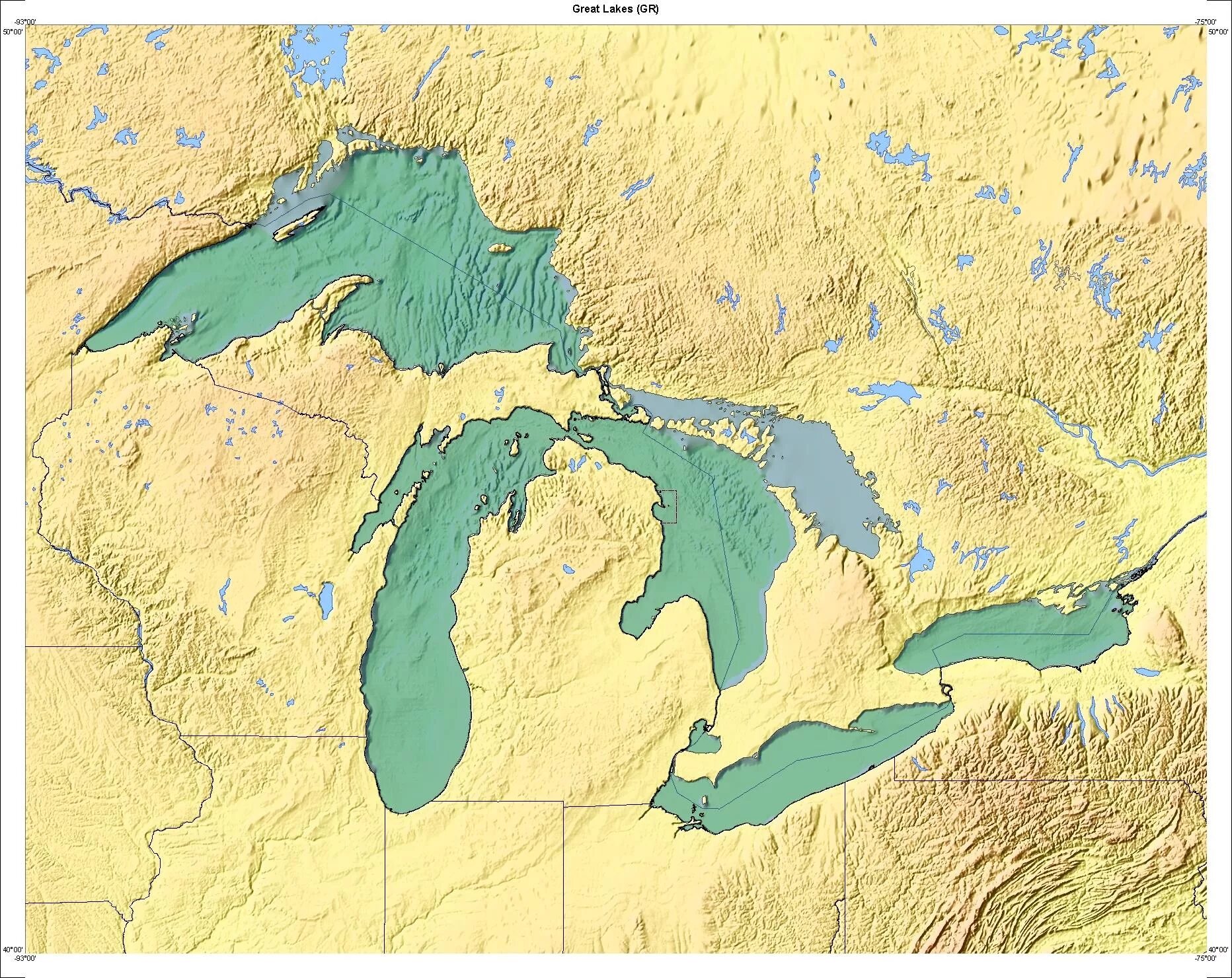 5 озер на севере сша.