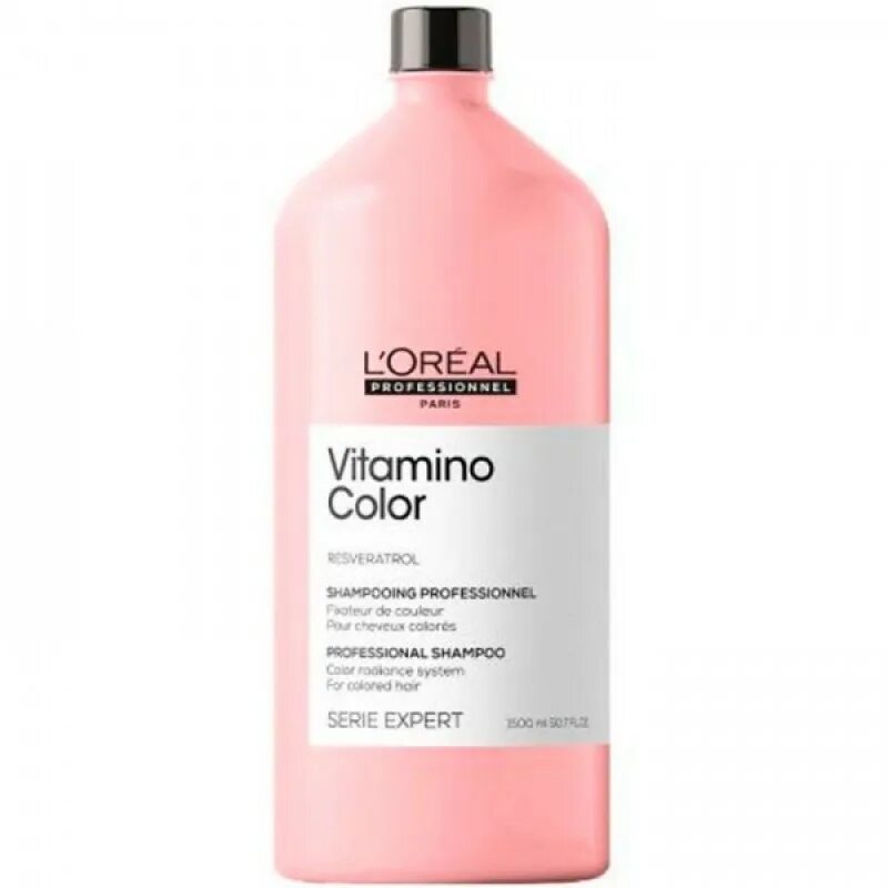 L'Oreal Professionnel шампунь Expert Vitamino Color Resveratrol 1500. Loreal Expert Vitamino Color Shampoo 1500 мл. L'Oreal Professionnel serie Expert Vitamino Color шампунь 1500 мл. Шампунь для окрашенных волос / Vitamino Color 1500 мл.