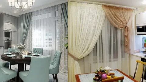 Модные шторы на кухню 2024 новинки