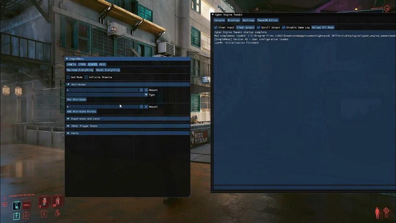 Чит меню киберпанк 2077. Cyber engine tweaks. Чит мод на консоль киберпанк 2077. Симпл меню киберпанк. Cyber engine tweaks 2.12