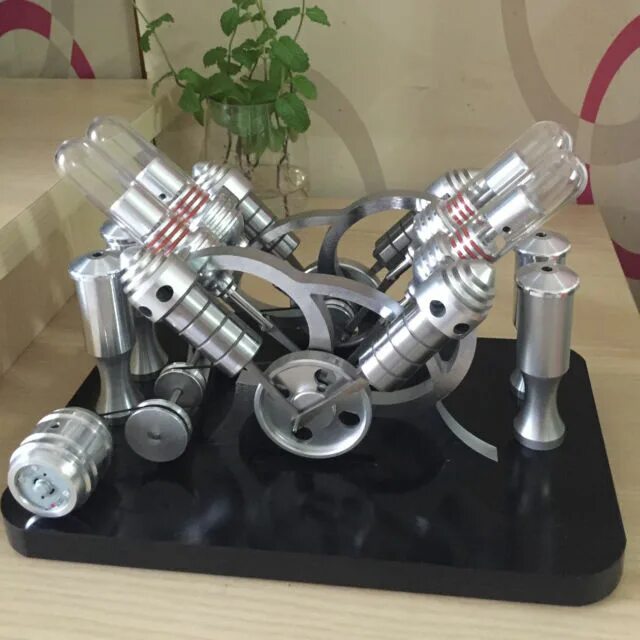 Из какого материала сделан двигатель. Двигатель стирлинга типа kockums v4-275r. двухтактный v6. микродвигатель внутреннего сгорания v6. двигатель стирлинга v образный.