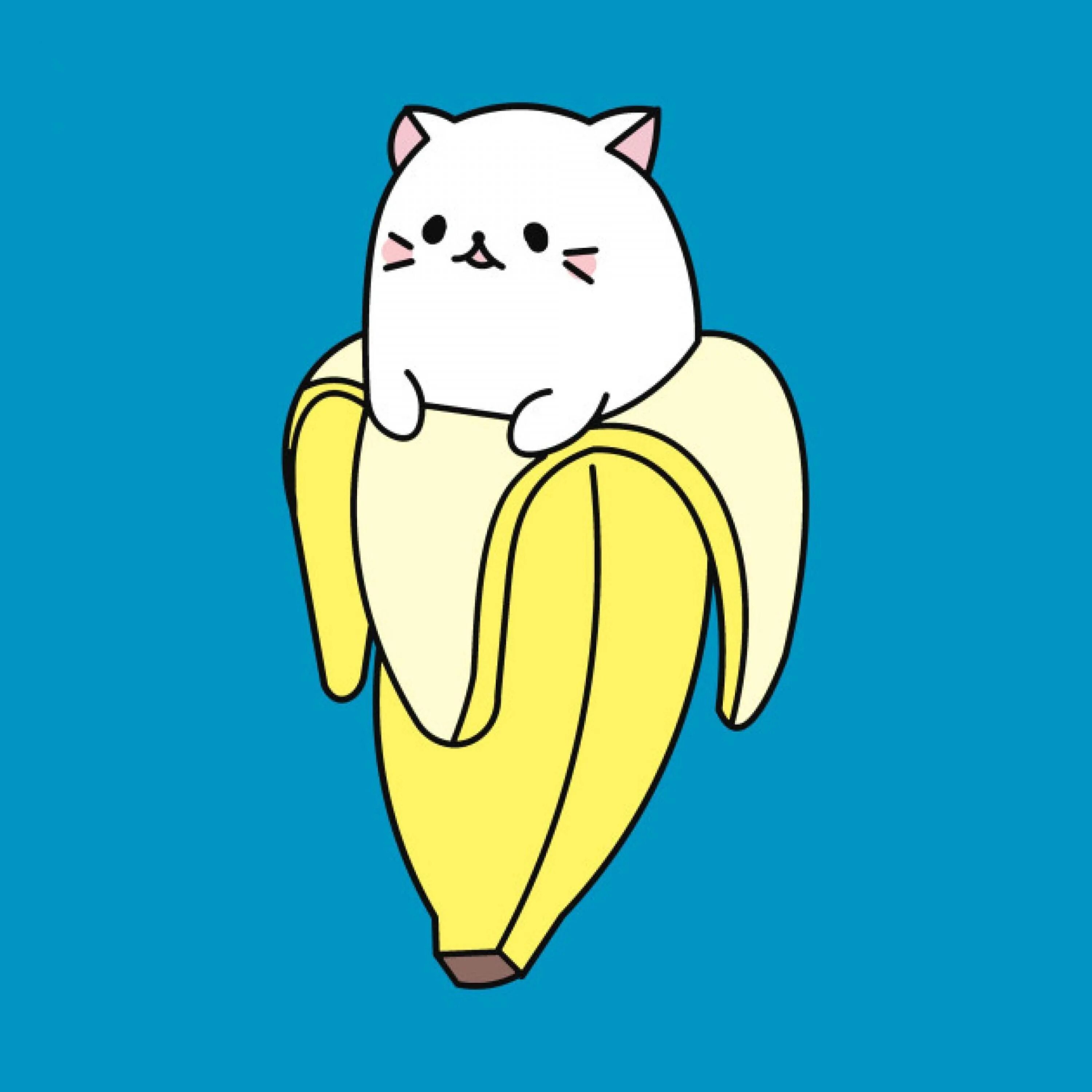Котик банан. Банан рисунок для срисовки. Кавайный банан. Котик в костюме банана. Банан плачет мем