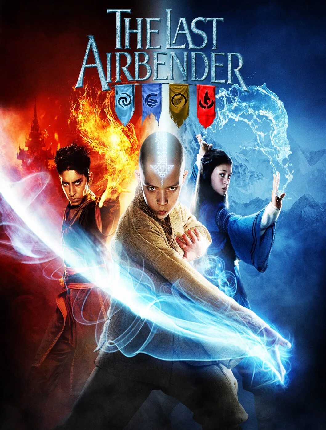 Повелитель стихий 2010 Постер. Avatar aang uzbek tilida