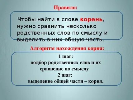 Найти в тексте родственные слова