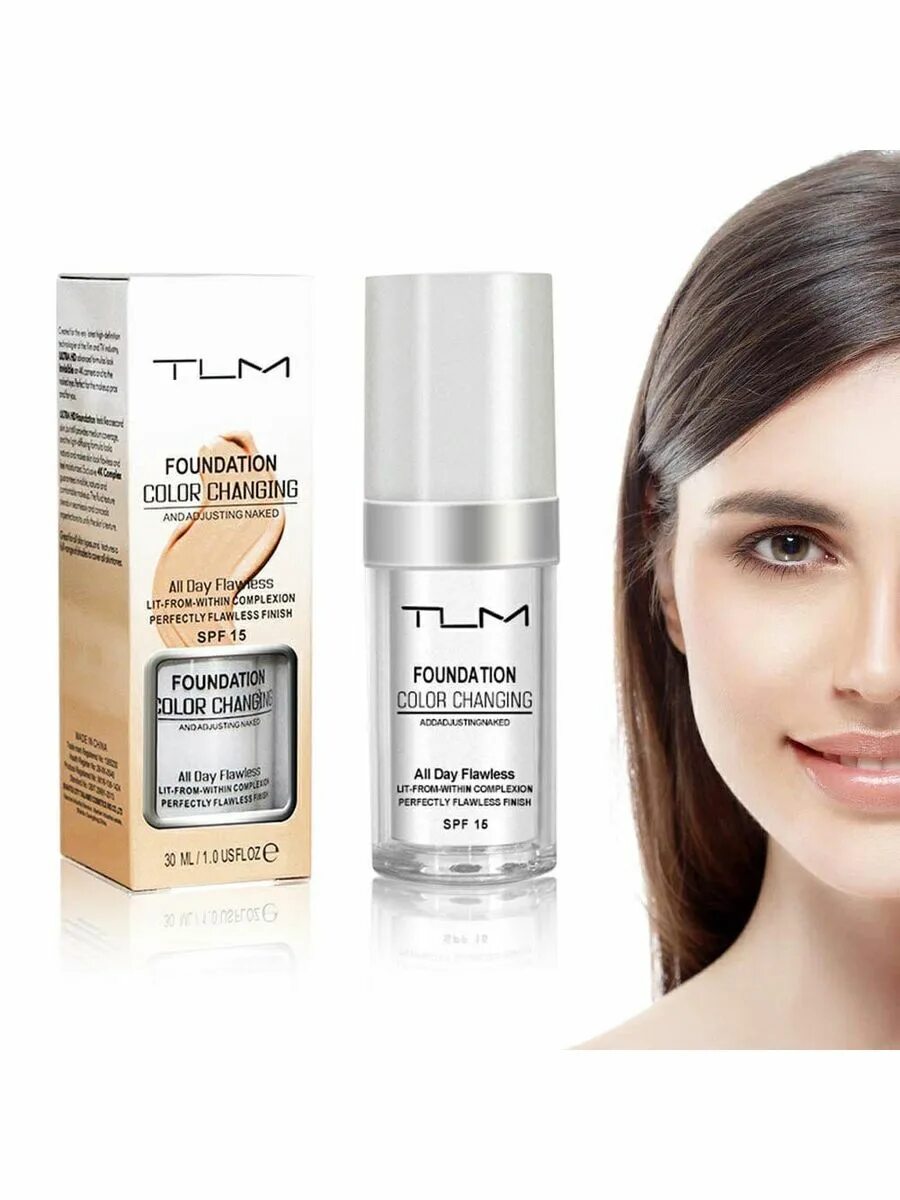 Spf 15 купить. TLM Foundation Color changing SPF 15. Уникальный тональный крем TLM spf15. Белый тональный крем TLM. Тональный крем Color changing Foundation.