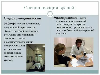 Медицинские названия профессий