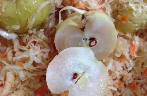 Квашеная капуста с яблоками рецепт