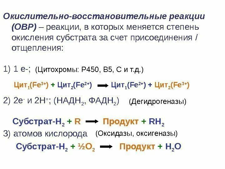 Окислительно восстановительные реакции цвет осадка