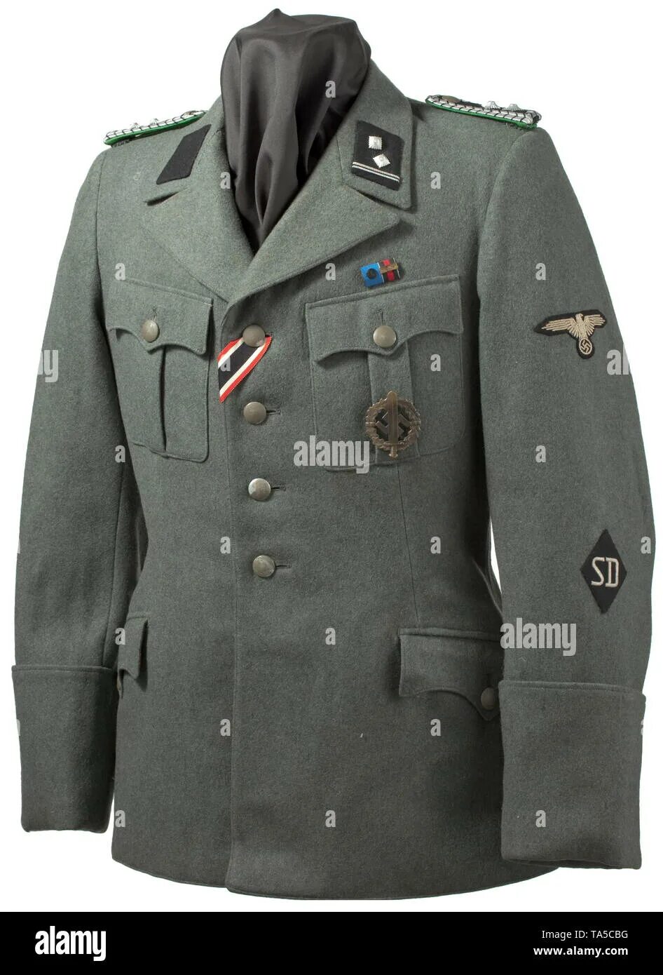 Китель немецкого офицера SD ww2. Униформа офицера SD Waffen SS ww2. Китель Ваффен СС. SD Waffen SS форма.