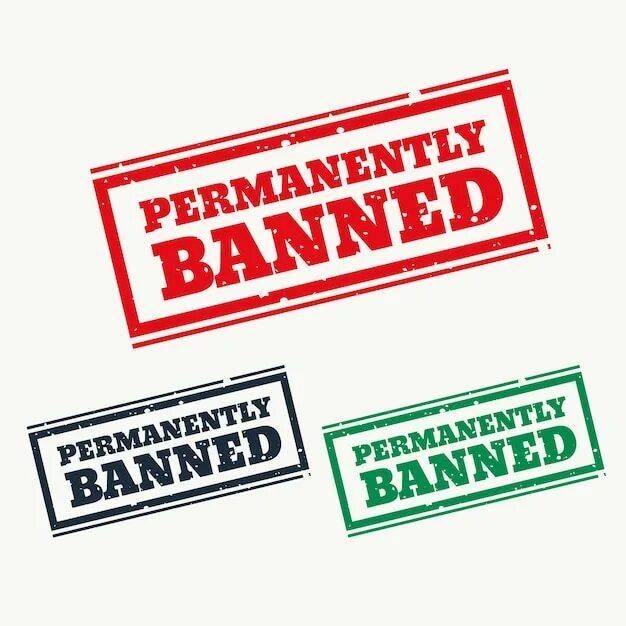 Failed permanently. Permanently banned. штамп запрещено. banned штамп. запретная печать.