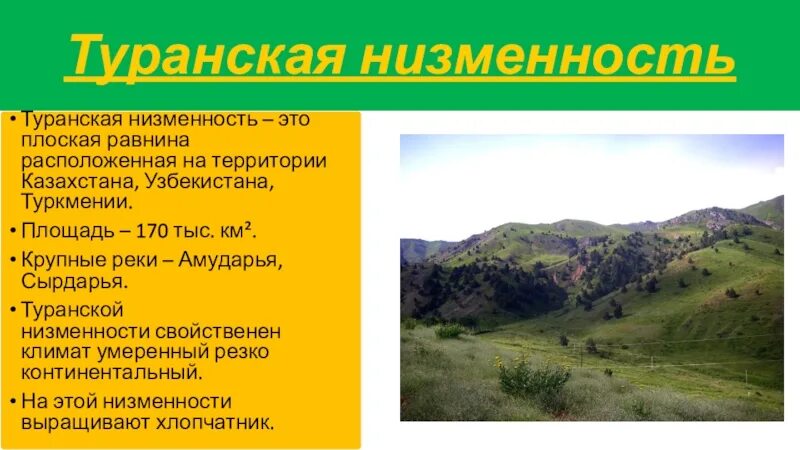 Площадь равнины составляет