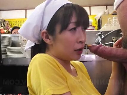 21P Japanese waitress Mimi Asuka gets fucked by chefs at the restaurant.