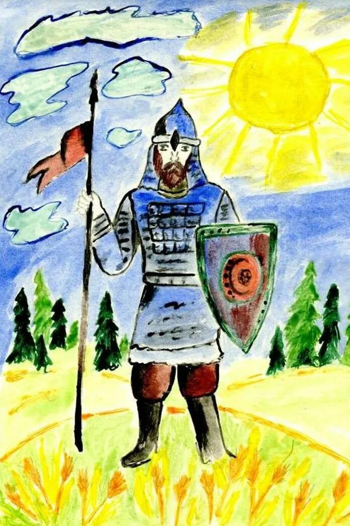 Рисунок воина руси. Древнерусский воин-защитник александр невский. древне русские войны защитнеки. древнерусские воины защитники. образ древнерусского воина защитника.