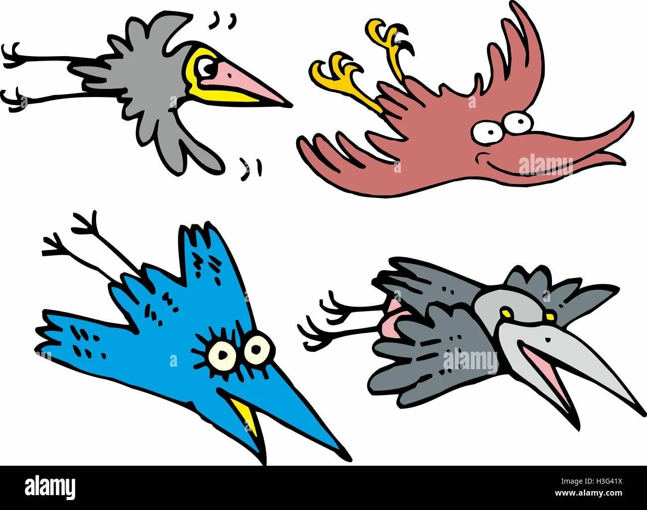 День считания ворон картинки прикольные. Ворона мультяшная. Ворона в мультяшном стиле. Карикатурные птицы. Смешная ворона рисунок.