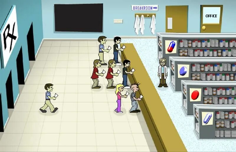 Queue игра. Игра аптека. модный бутик 2. toilet management simulator.