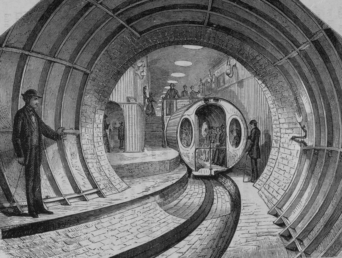 Метрополитен появился. Первое метро в Лондоне 1863. Нью-йоркский метрополитен 1900. Метрополитен в Нью Йорке 1900 год. Первое пневматическое метро. Нью Йорк.