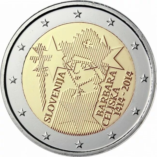 2 Евро монета Словения. Монеты евро Словения. Монета 2 евро 2014 год. 2 Евро 600 лет. Памятные монеты евро