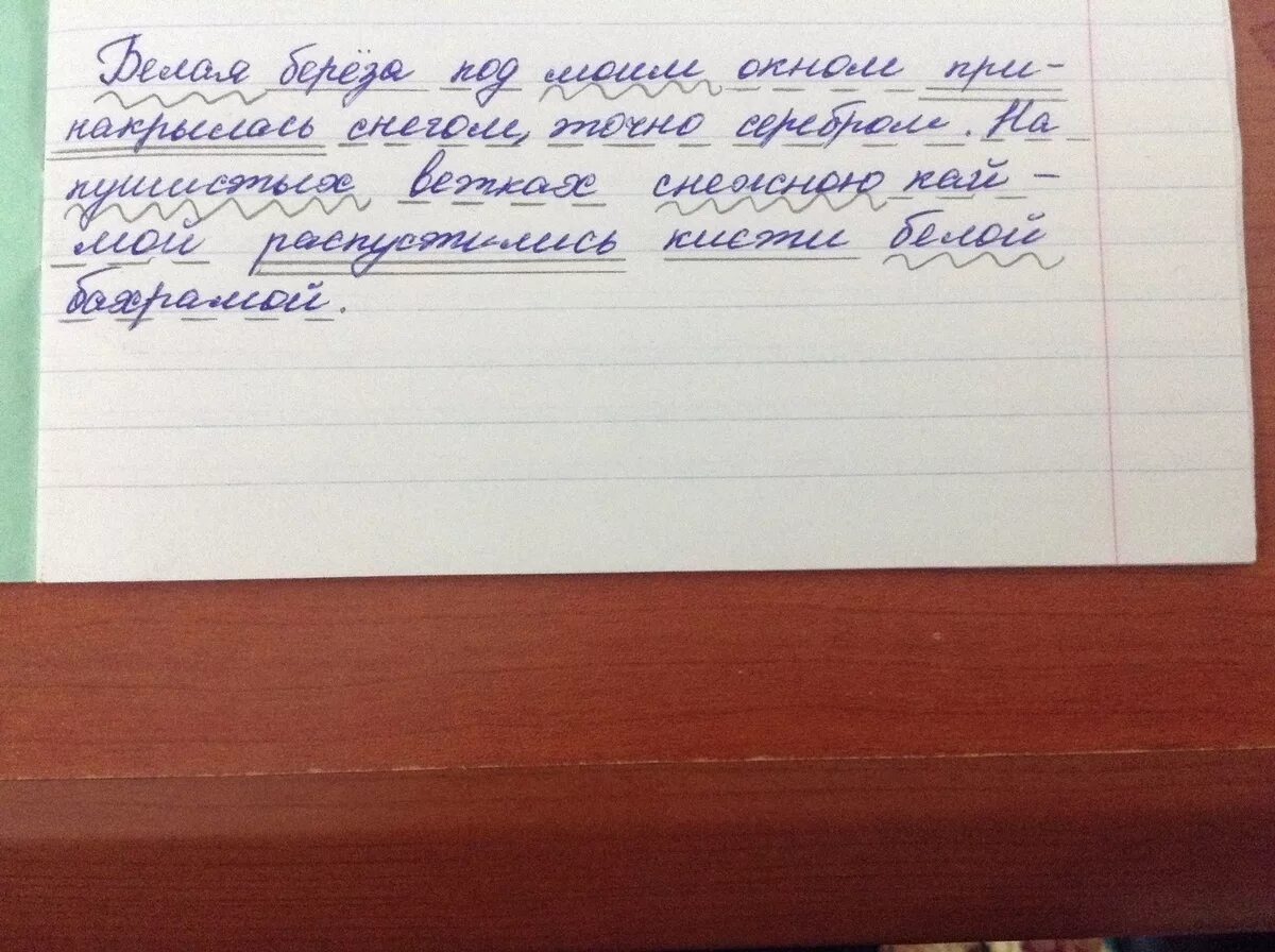 Белеть разбор. Под березкой Белеет пушистый Ландыш разбор предложения. Под березой Белеет пушистый Ландыш разбор предложения. Анализ предложения под березкой Белеет пушистый Ландыш. Под березой Белеет пушистый Ландыш.