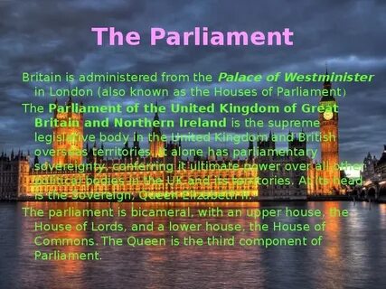 Houses of parliament перевод