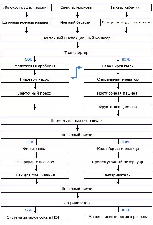 Основные этапы обработки яблок в порядке следования. Технологическая схема производства овощного пюре. Технологическая схема производства детского пюре. Технологическая схема производства детского овощного пюре. Технологическая схема производства яблочного сока.