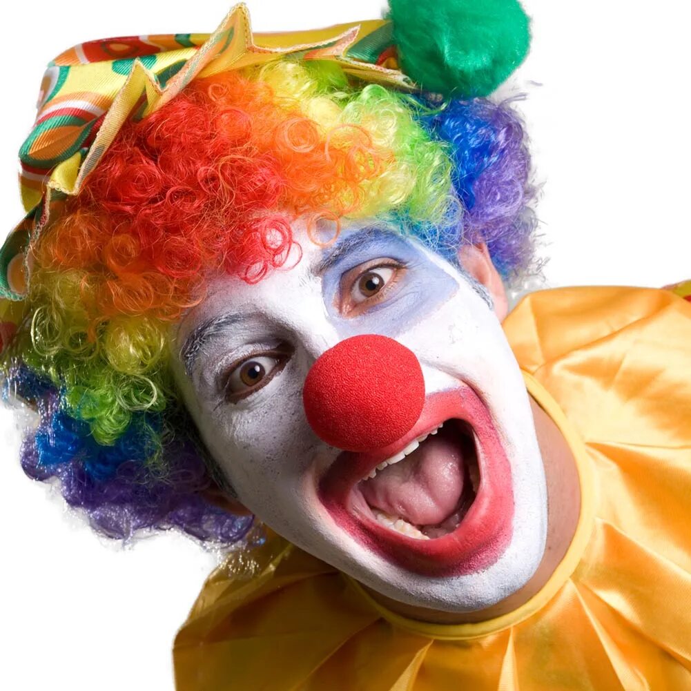 Развлечение с клоуном. Клоун. Нос клоуна. Красный нос клоуна. Клоун с большим носом.