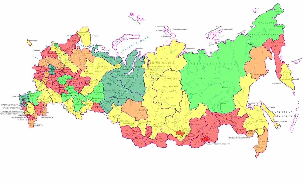 Карта РФ С границами областей. Карта России с регионами и областями. Границы субъектов РФ на карте. Субъекты РФ карта крупная карта. Граница четырех областей