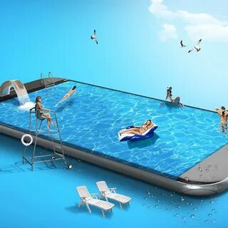 Download Abstract summer holiday - iPhone 11Pro pool party sport time Retin...