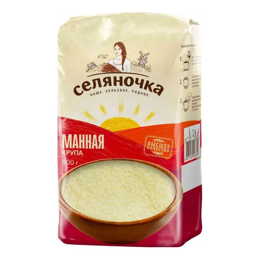 Крупа манная 800г простор. Манная крупа Селяночка. Селяночка крупа манная 800г.