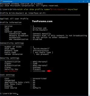 Netsh wlan profiles