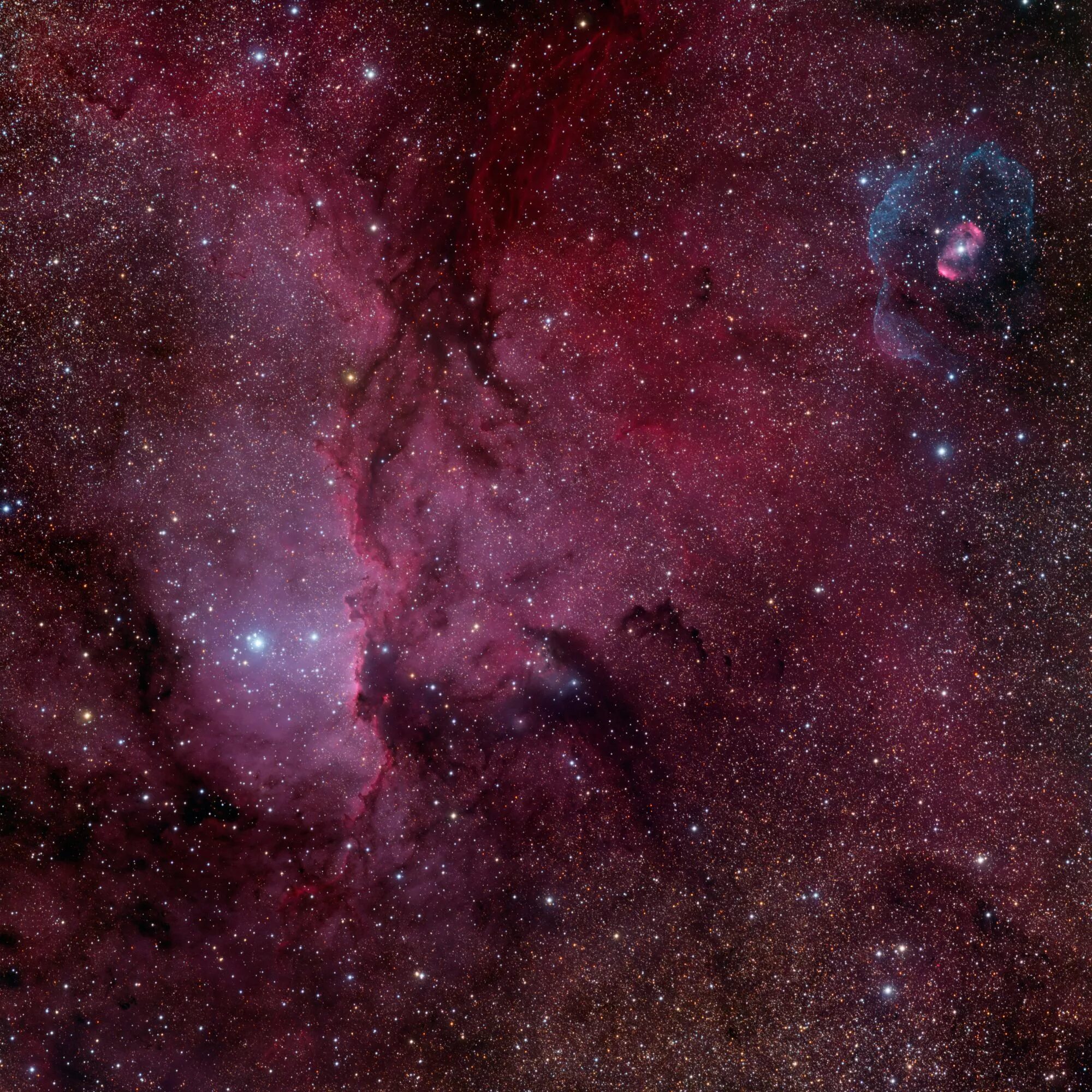 Туманность NGC 6164. NGC 6188. Красивый космос. Туманности в космосе.