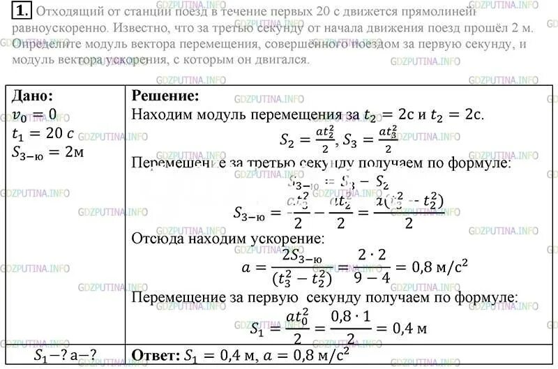 Определить перемещение за 5 секунд. Поезд отходит от станции. Поезд, отходя от станции, движется равноускоренно. Отходящий от станции поезд в течение первых.