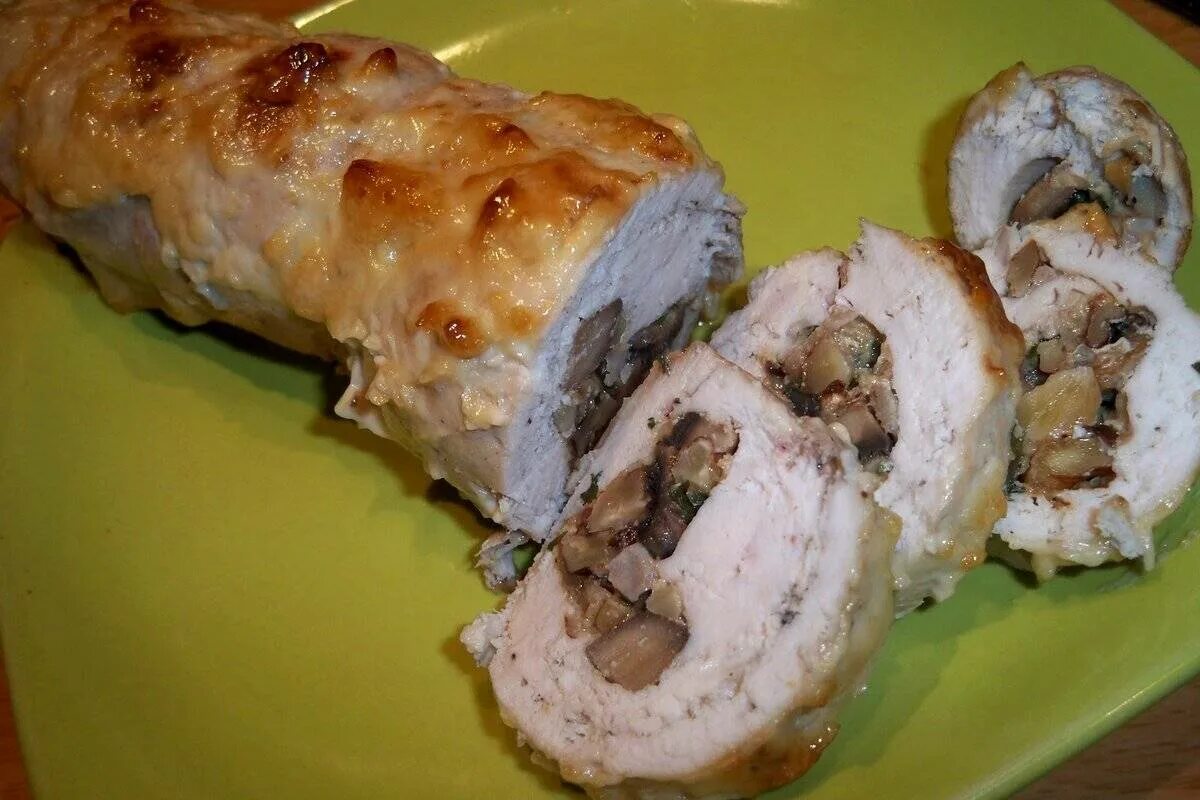 Рецепт куриных рулетиков с начинкой