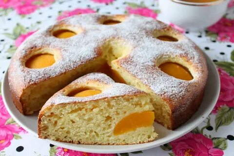 Консервированные персики с творогом