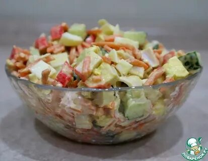 Салат с крабовыми палочками и корейской