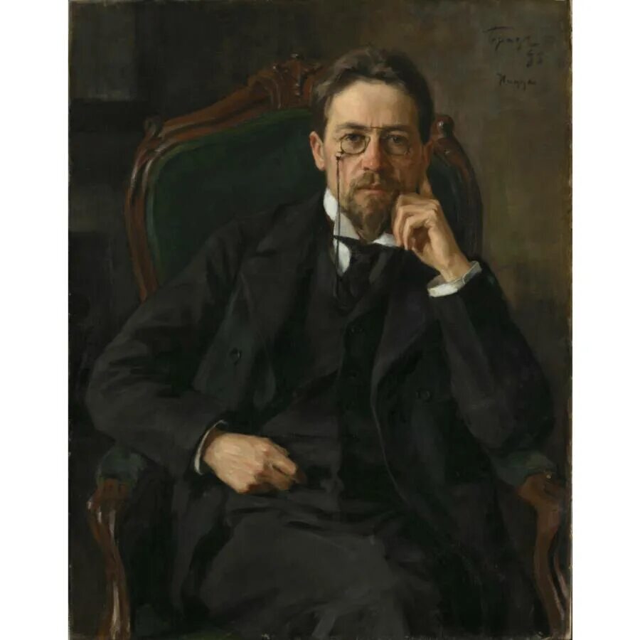 Чехов думает. Художник браз портрет чехова.