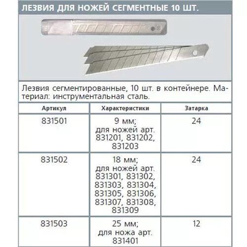 Размеры лезвий ножей. Vira лезвия д/ножей сегментные 18мм 10шт 831502. Лезвия сегментированные сталь у8а. Лезвия для ножа 18 мм размер толщина. Лезвие канцелярского ножа Размеры толщина.