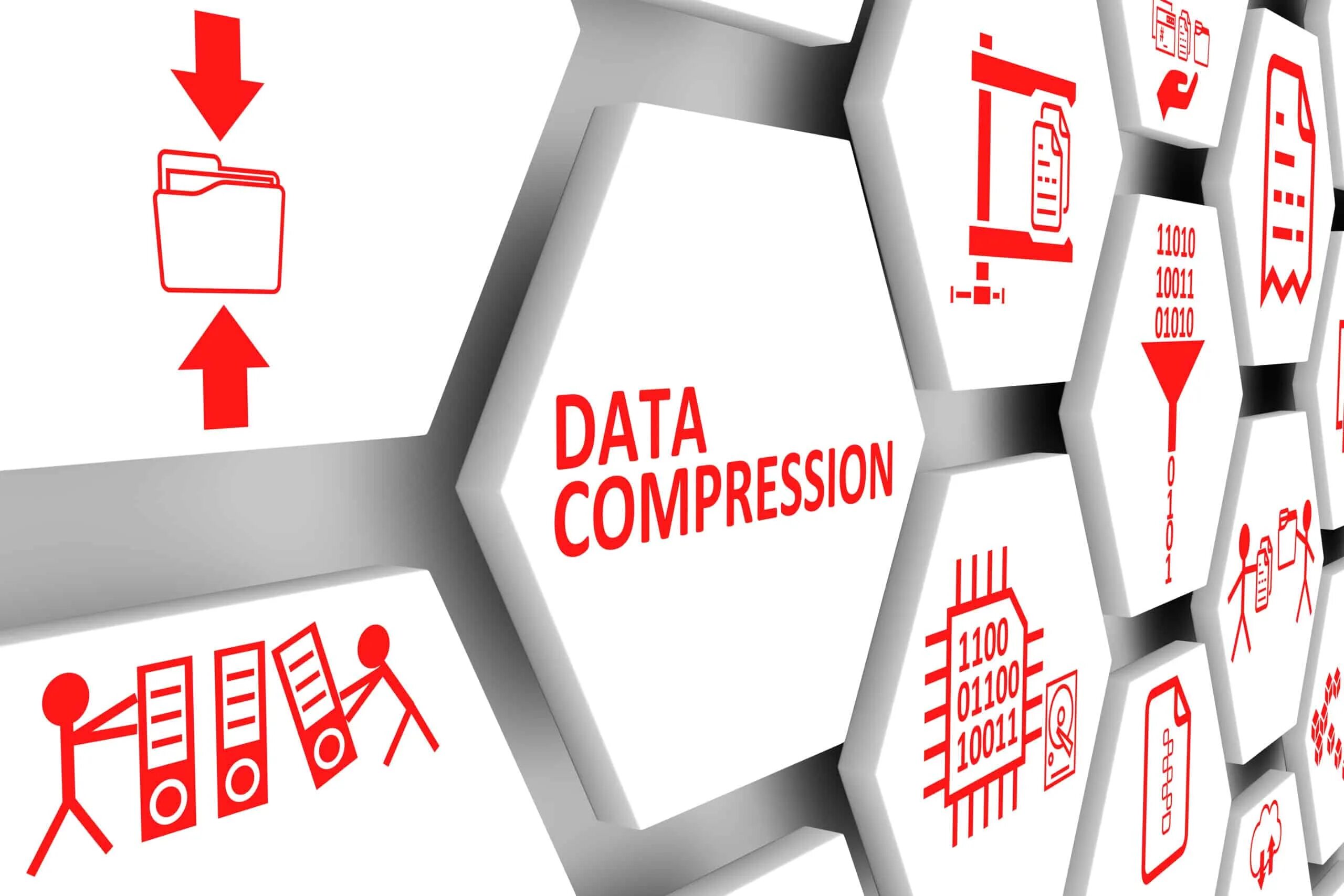 Compress data. 3d data Compression. Сжатая концепция обрщения рекламы.