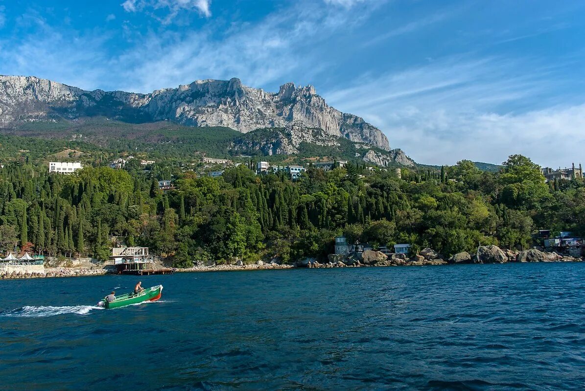 Южный берег Крыма Алупка. Ай Петри с моря. Ялта гора ай-Петри. Алупка ай Петри.