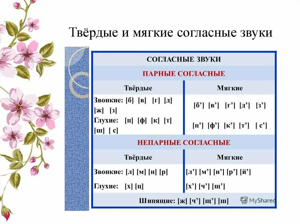 Твёрдые непарные шипящие согласные звуки. Твердая непарная шипящая согласный звук. Парные и непарные твёрдые и мягкие согласные звуки. Непарные Твердые шипящие звуки. Какие звуки всегда шипящие