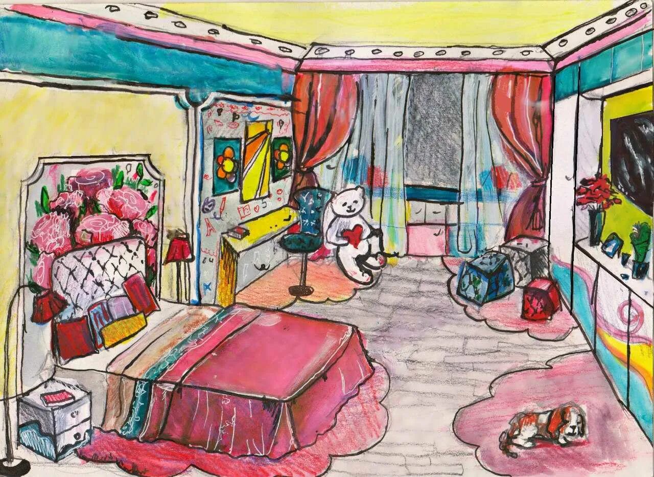 Детские рисунки комнаты. Комната для рисования. Моя комната мой образ. Рисунок комнаты. Эскиз детской комнаты.