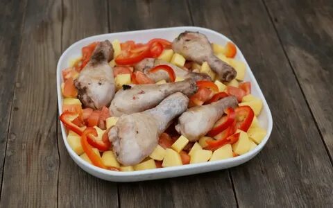 Куриные голени с грибами в духовке рецепт