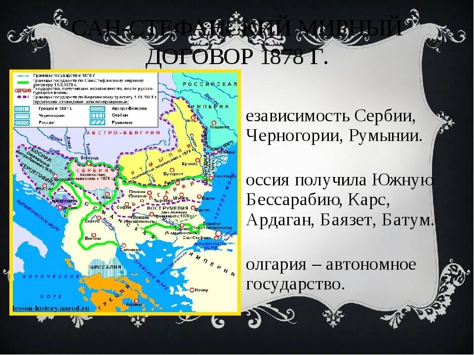 Сан-Стефанский Мирный договор 1878. Г сан стефанский мирный договор