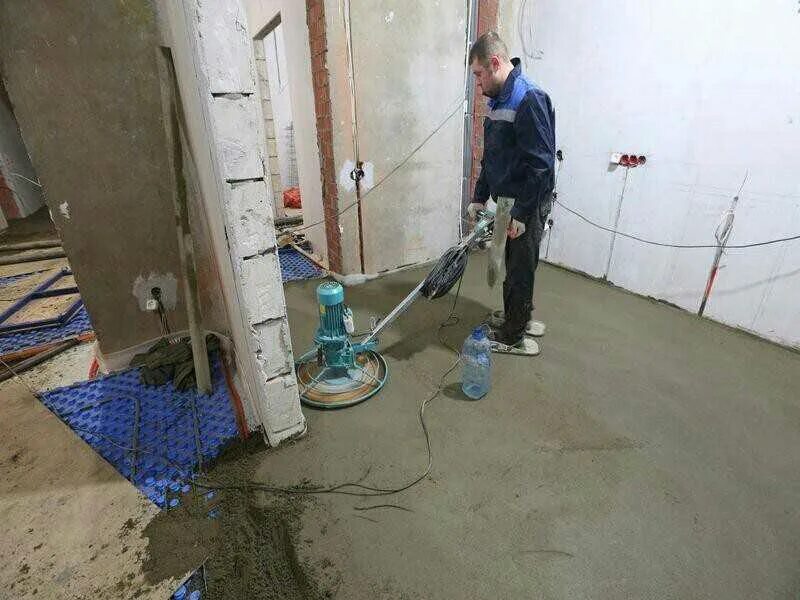 Сухой стяжке работа