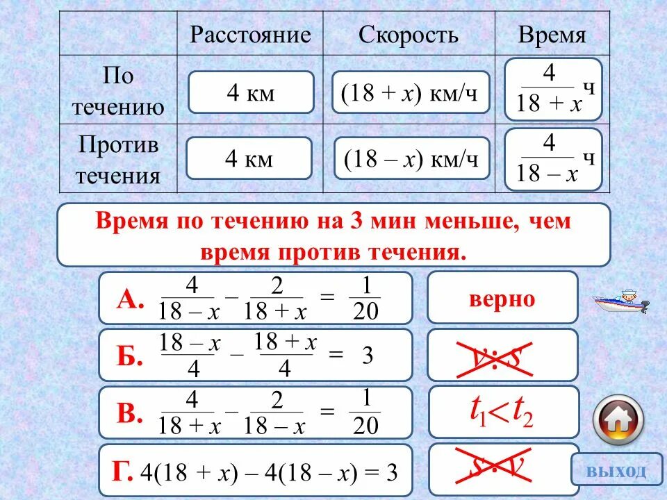 Задачи на скорость формулы